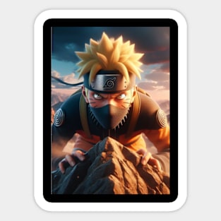 Naruto a top a mountain peak 2nd edition Sticker